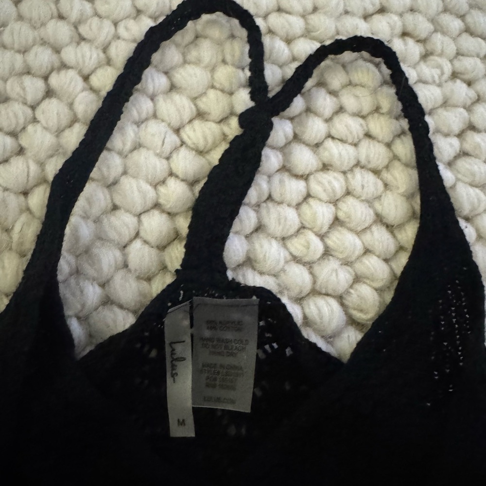 Lulu's Black Crochet CoverUp - Picture 3 of 4